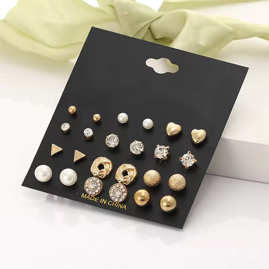Gold Color Earring Set